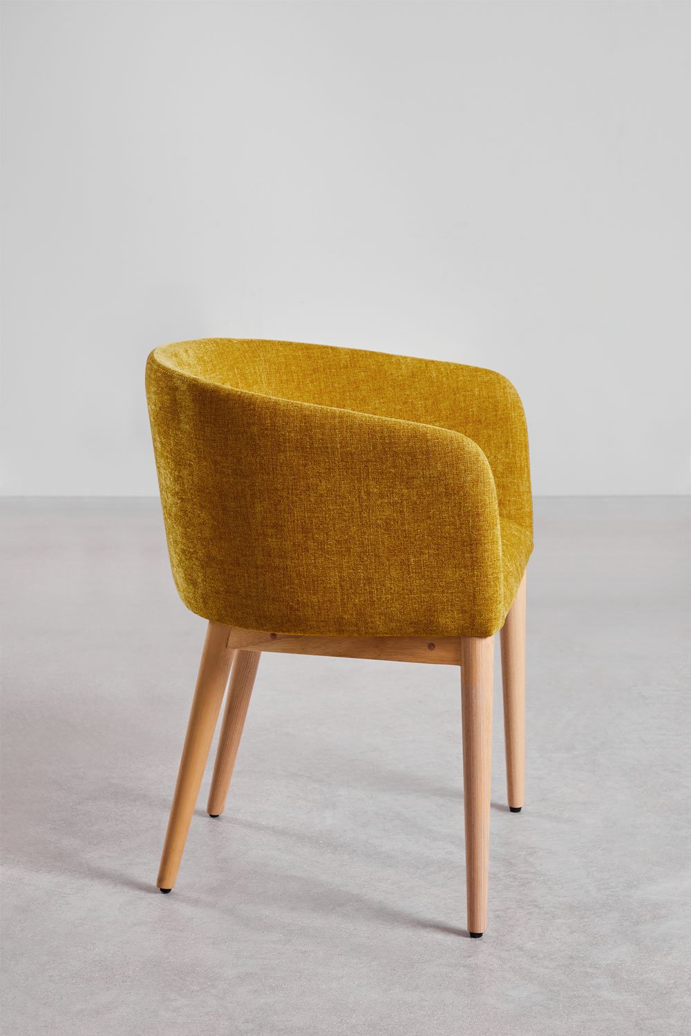 Set van 4 Bunia gestoffeerde eetkamerstoelen met armleuningen, galerij beeld 4