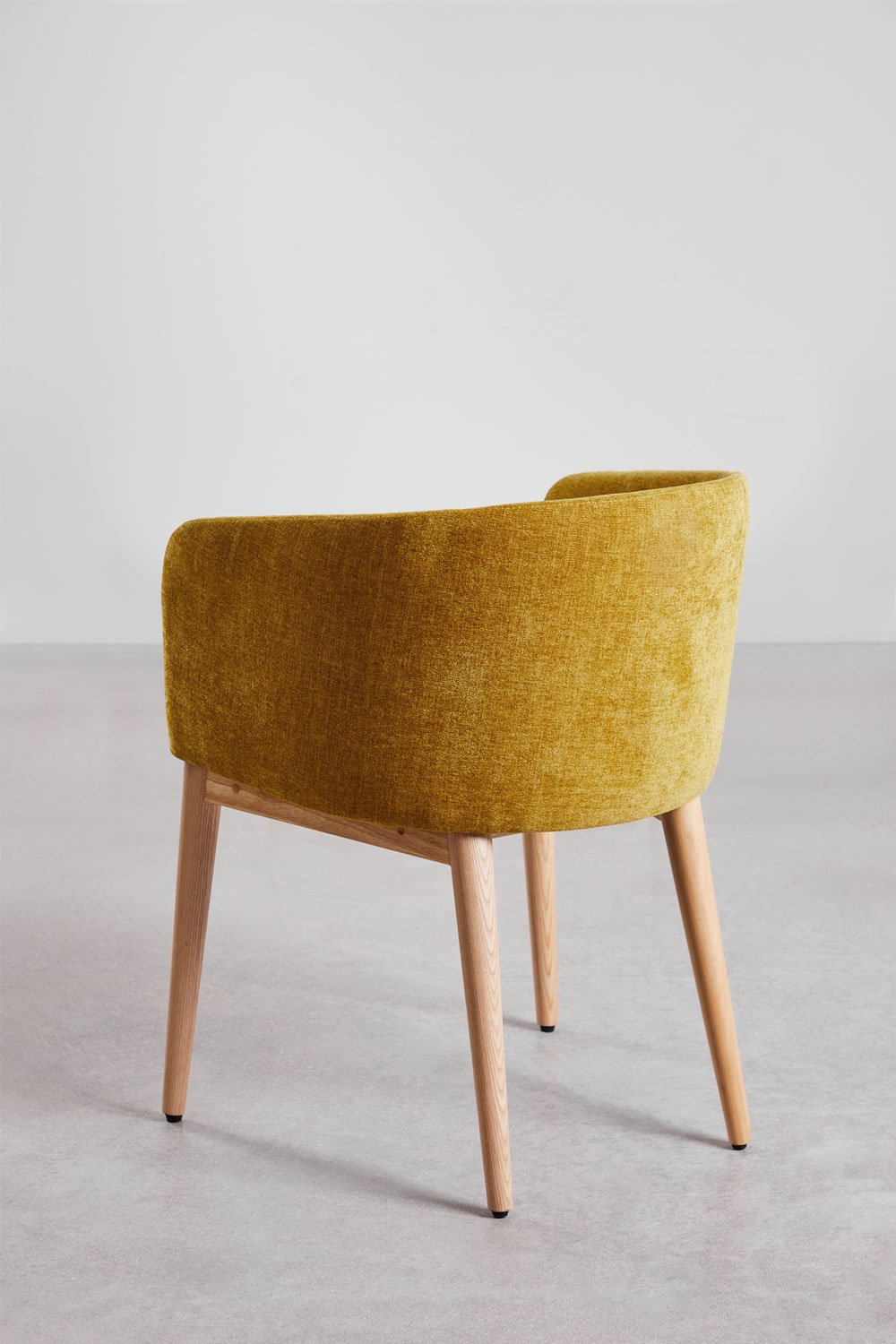 Set van 4 Bunia gestoffeerde eetkamerstoelen met armleuningen, galerij beeld 5