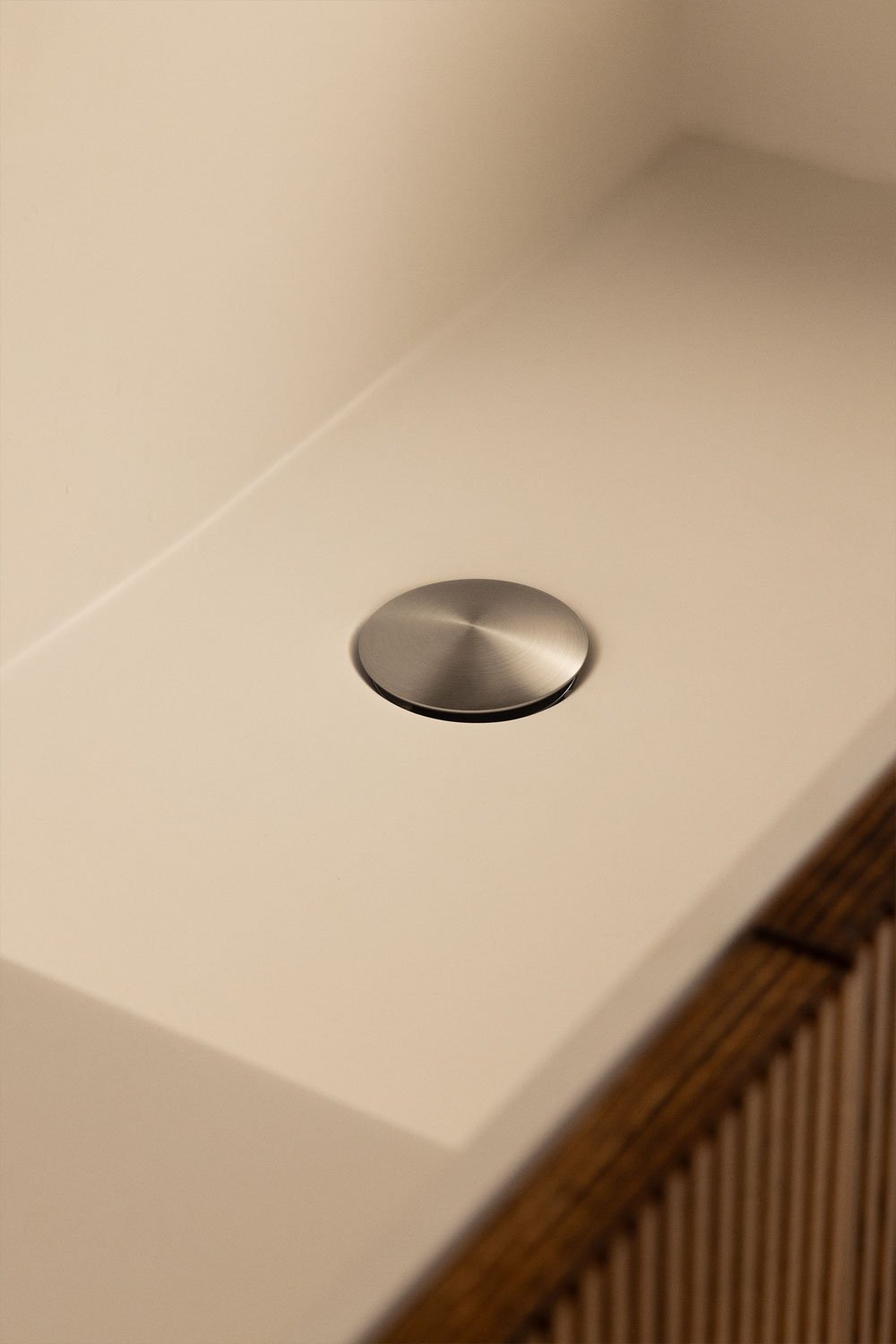 Orveta Click-Clack RVS en messing gootsteenafvoerklep, galerij beeld 1