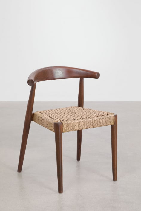 Set van 4 Celle teakhouten eetkamerstoelen