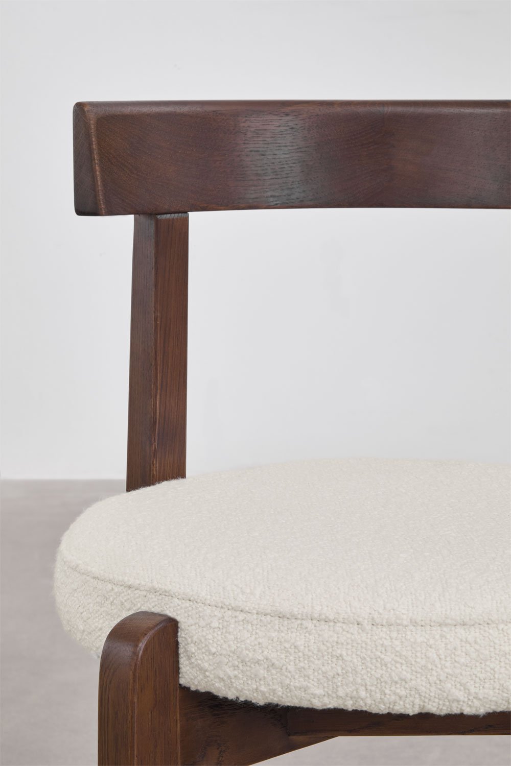 Set van 4 Manila beklede eiken eetkamerstoelen, galerij beeld 6