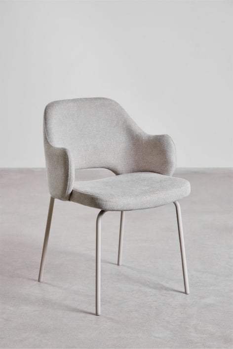 Pakket van 2 Gemma gestoffeerde eetkamerstoelen met armleuningen