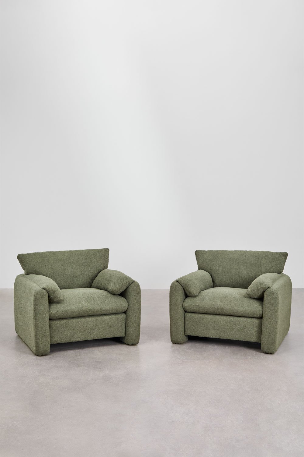 Pack van 2 gestoffeerde Serra fauteuils, galerij beeld 1
