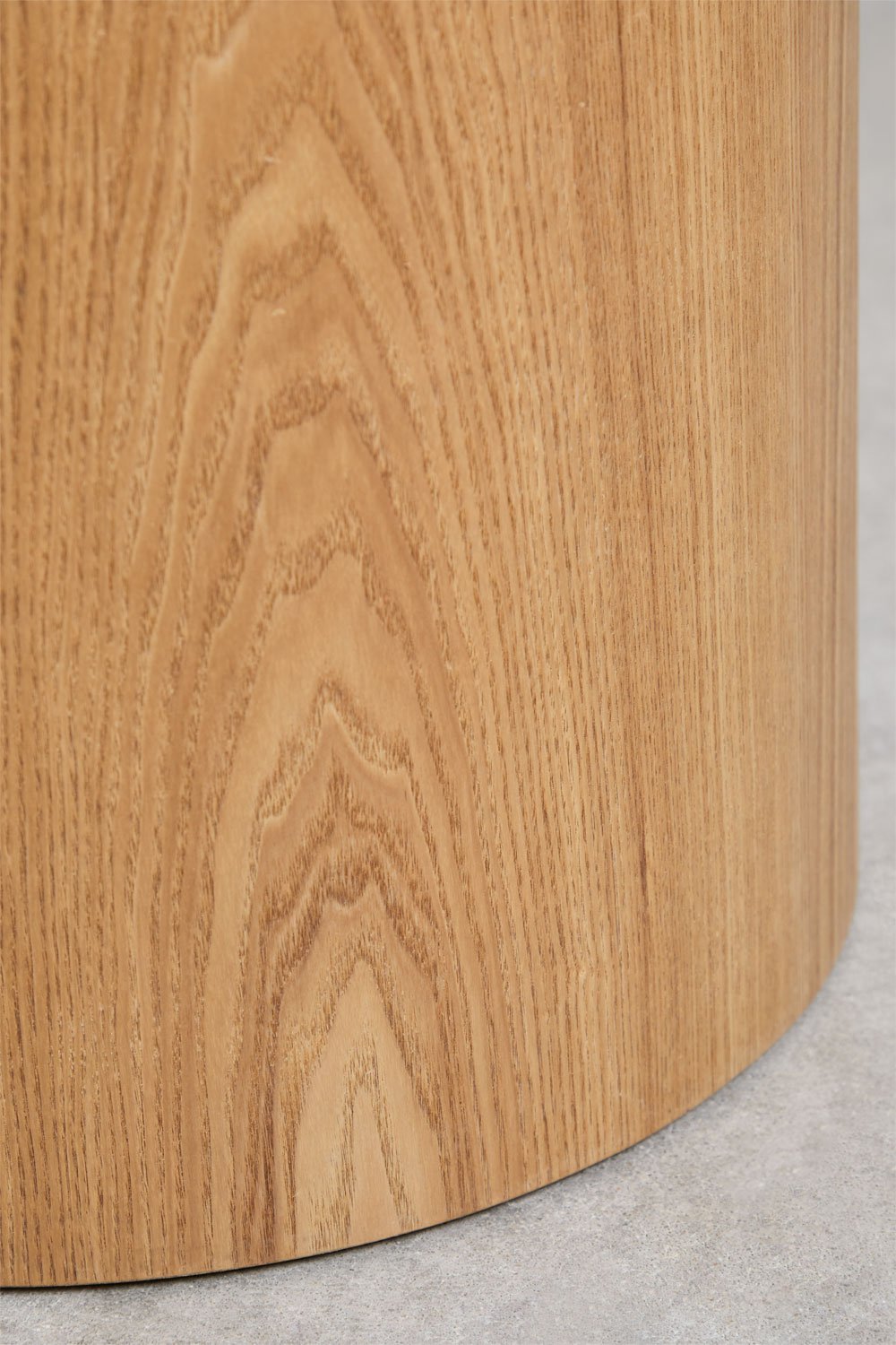 Ronde bijzettafel in MDF en essenfineer (Ø50 cm) Lily, galerij beeld 4