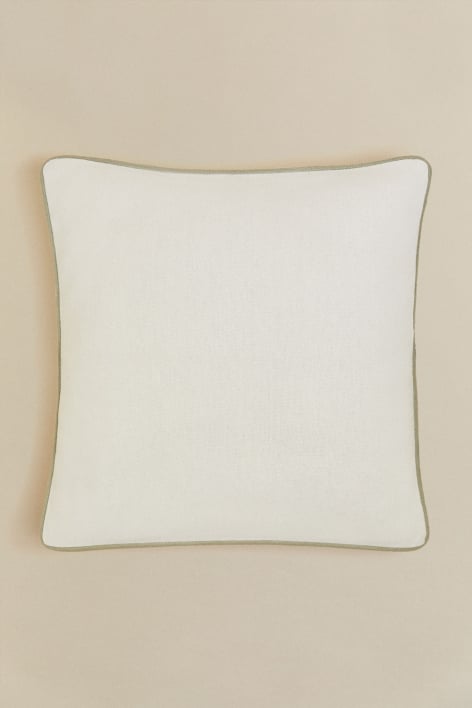 Vierkant katoenen kussen (45x45 cm) Cianan - Wit