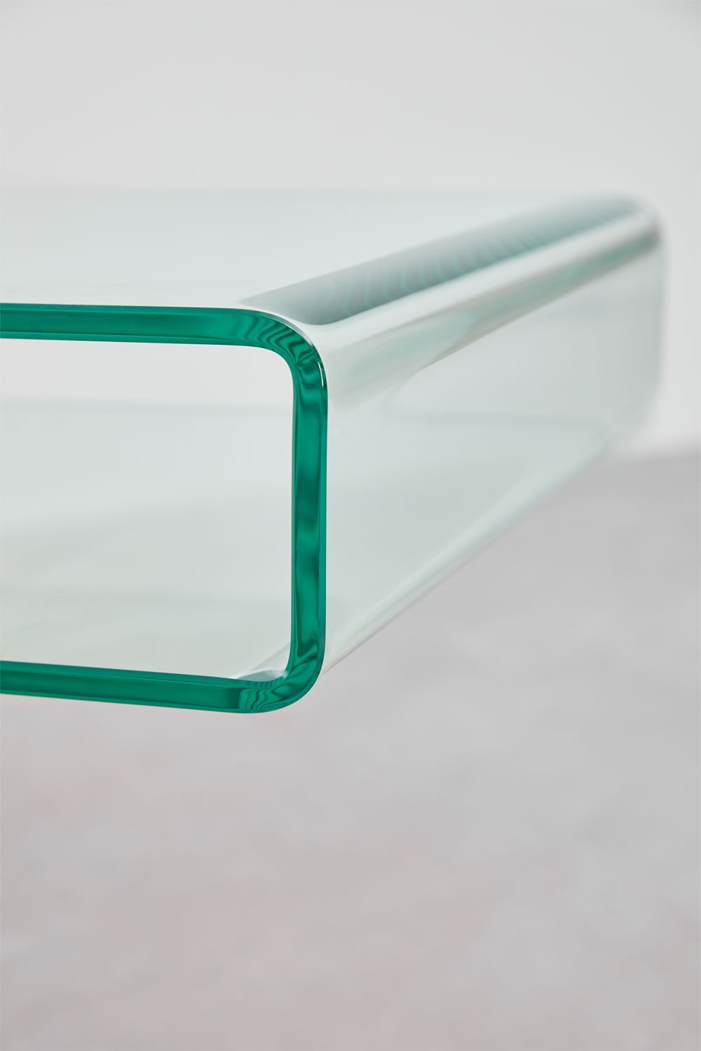 Rechthoekige bijzettafel 40x35 cm in gehard glas Diora, galerij beeld 7