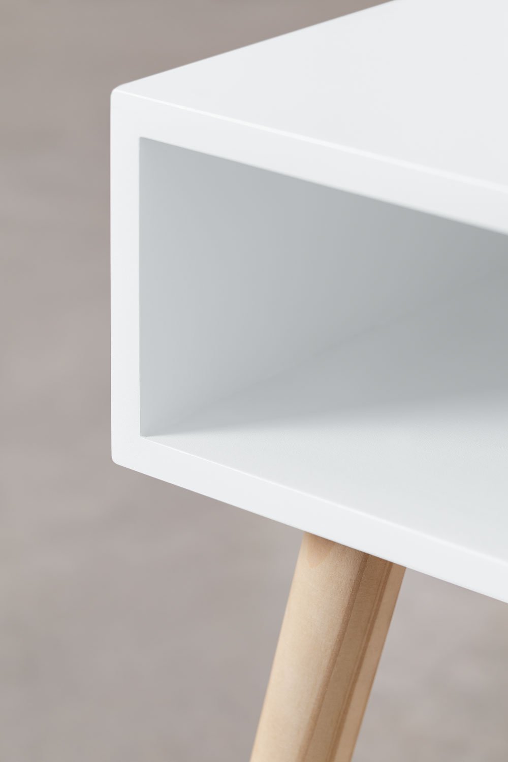 2-pack rechthoekige nachtkastjes 40x35 cm in Zente-hout, galerij beeld 5