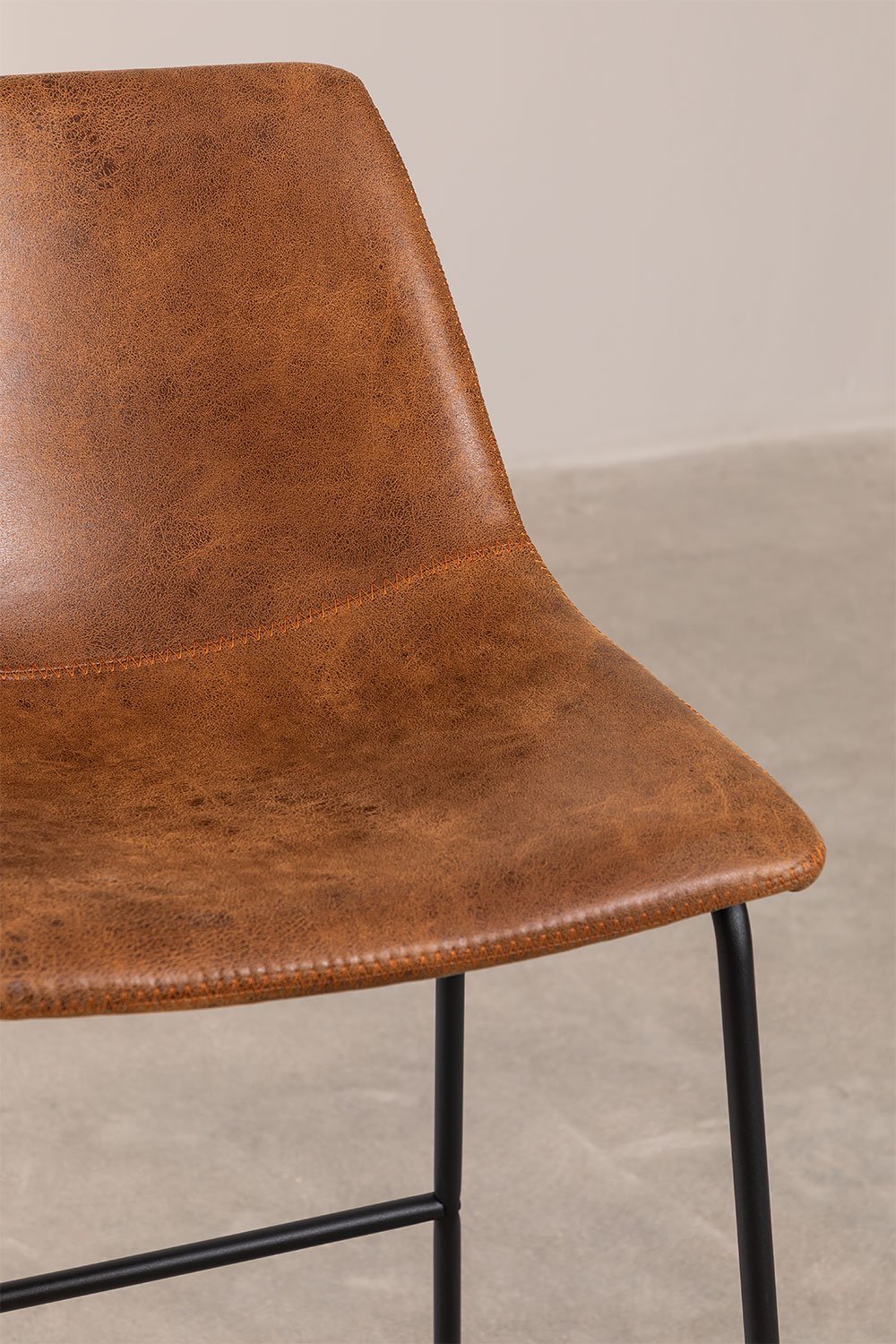 Ody Style hoge kruk bekleed met kunstleer, galerij beeld 5