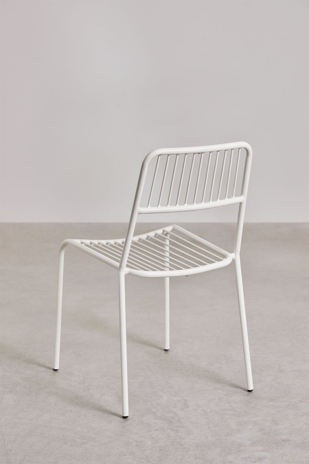 Set van 4 stapelbare tuinstoelen in staal Elton, galerij beeld 4