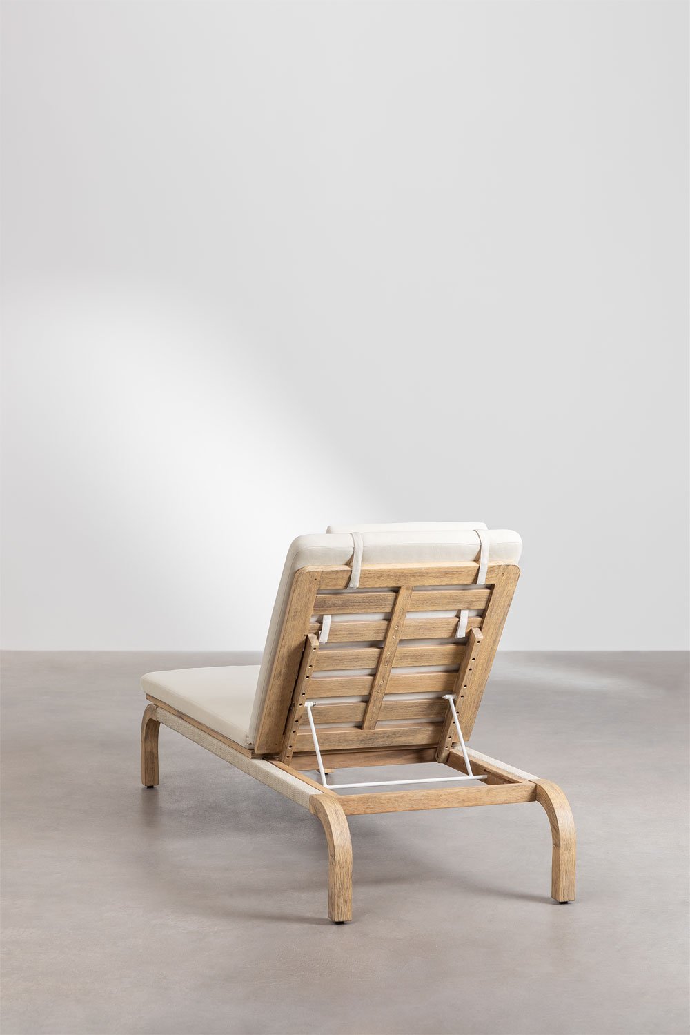 Set van 2 verstelbare ligstoelen van acaciahout met Dubai-kussens, galerij beeld 3857813