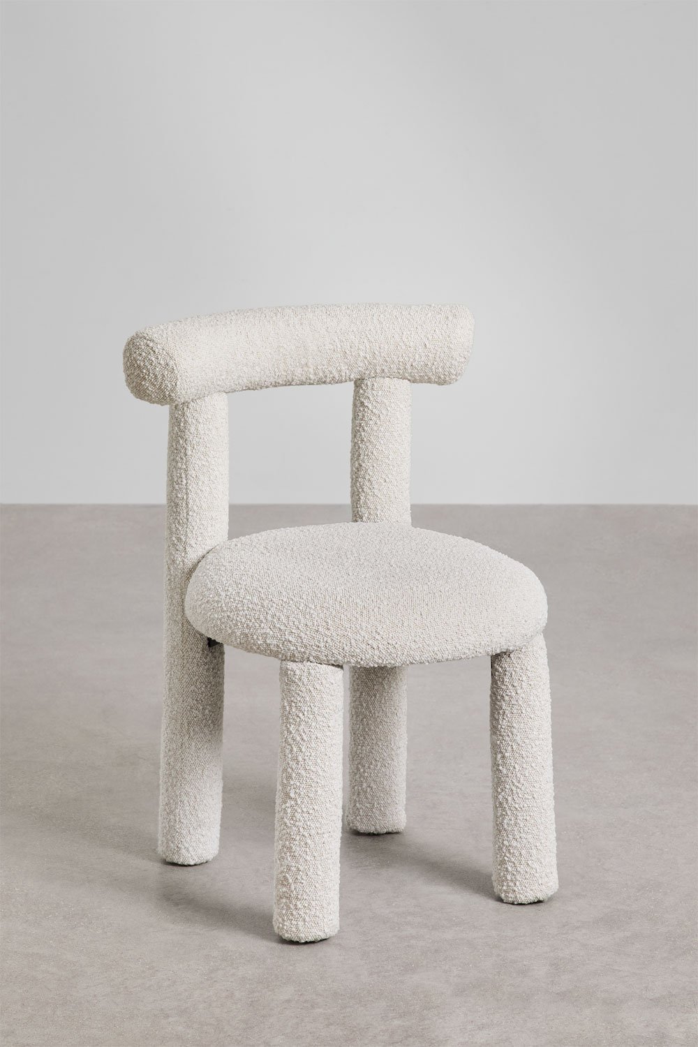 Set van 2 eetkamerstoelen in Gia bouclé stof, galerij beeld 2