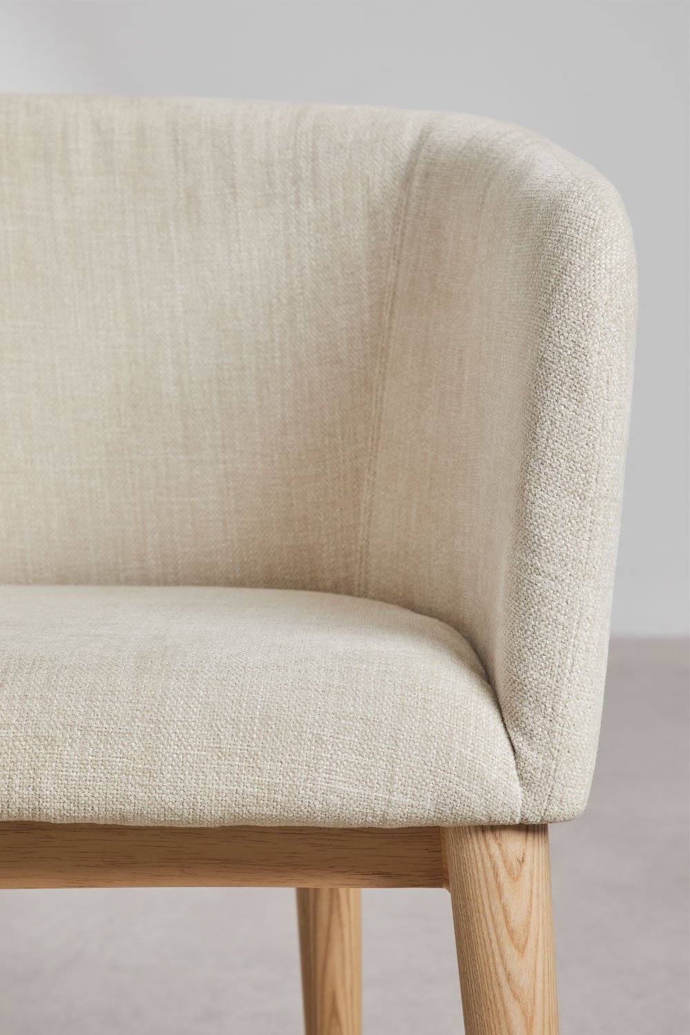 Set van 4 Bunia gestoffeerde eetkamerstoelen met armleuningen, galerij beeld 6