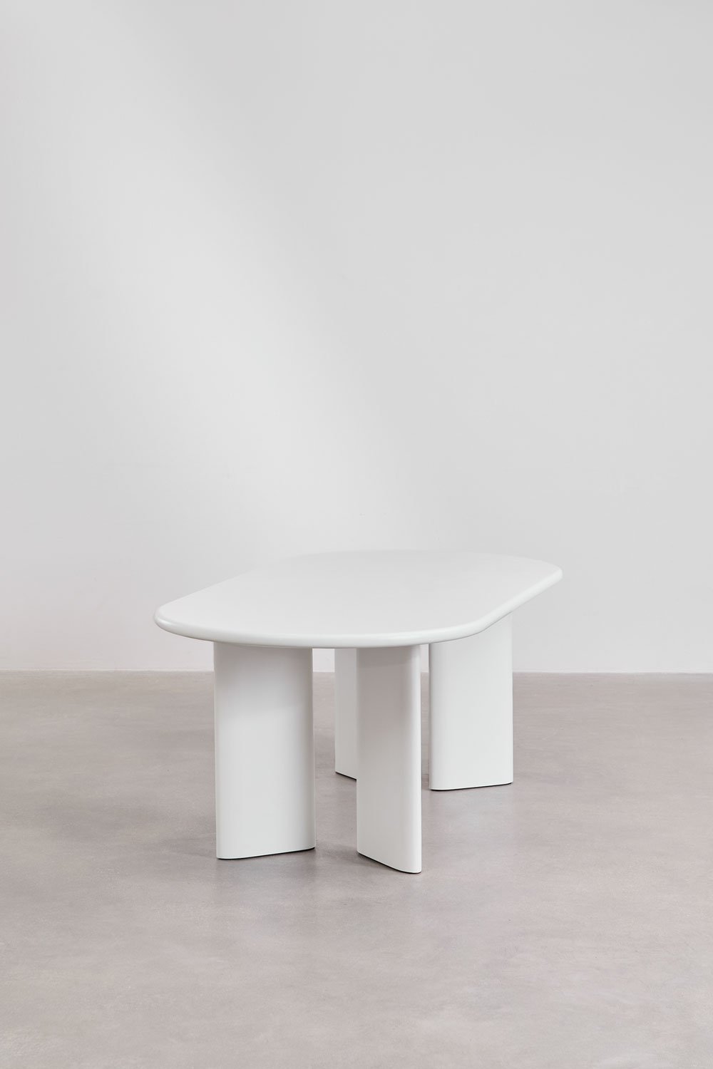 Ovale eettafel 220x100 cm in MDF Loulou, galerij beeld 4