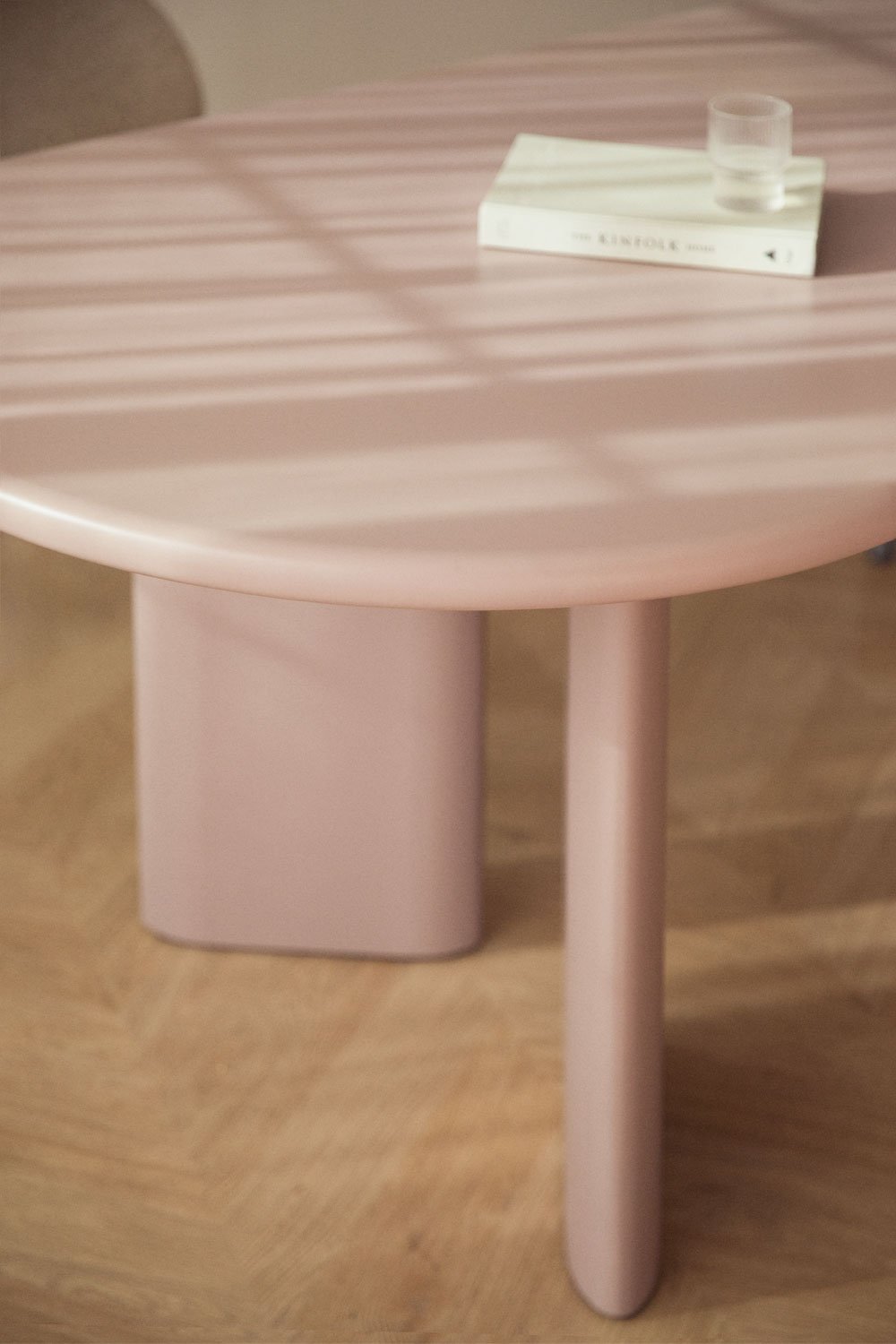 Ovale eettafel 220x100 cm in MDF Loulou, galerij beeld 2