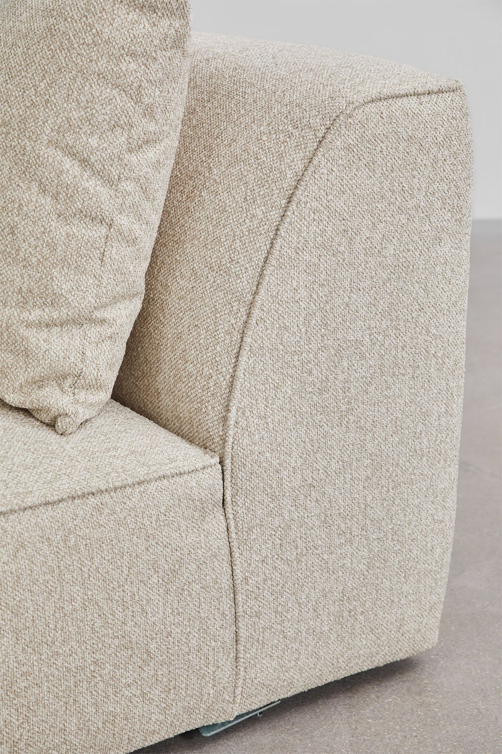 4-delige chaise longue modulaire bank rechts met Cardea gestoffeerde poef, galerij beeld 2
