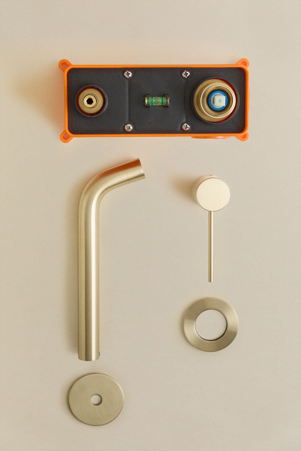 Orveta inbouw wastafelkraan van messing, galerij beeld 6