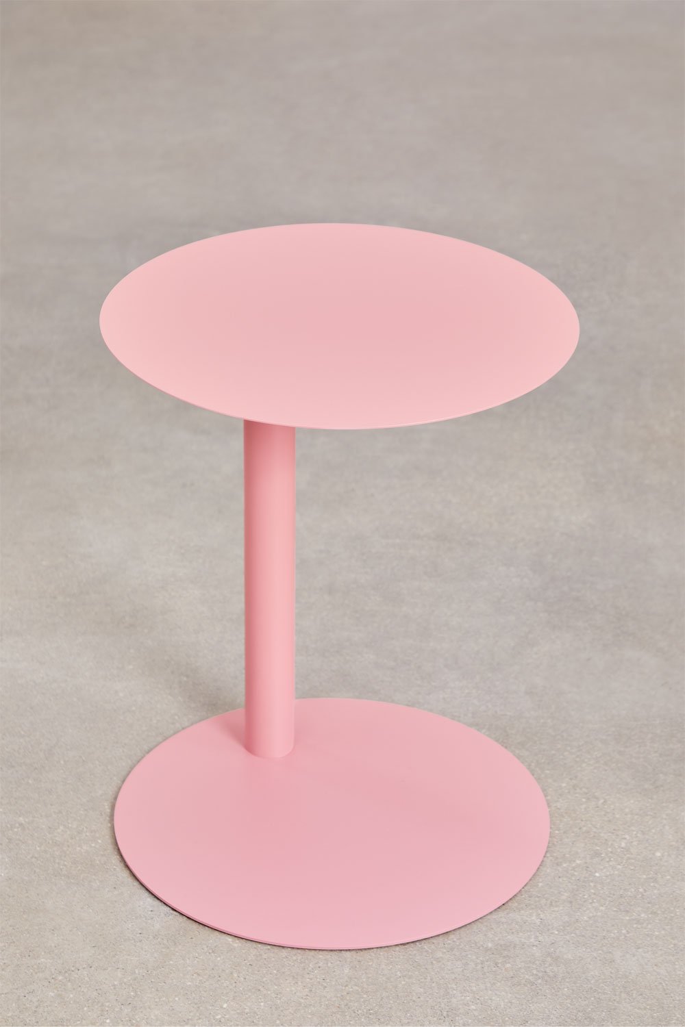 Ronde bijzettafel voor de tuin Ø40 cm van roestvrij staal Yannik, galerij beeld 3