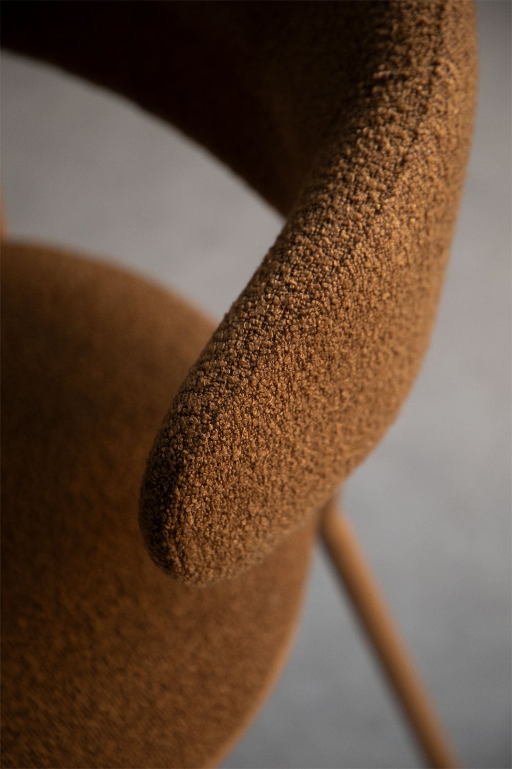 Set van 4 eetkamerstoelen in Verilo bouclé stof, galerij beeld 2