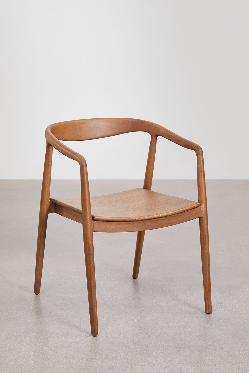 Pakket van 4 Rokan teakhouten eetkamerstoelen met armleuningen, galerij beeld 2