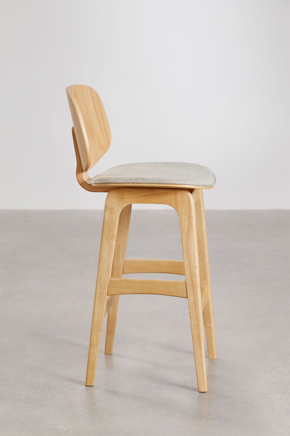 Hoge kruk in hout en bekleed Canada, galerij beeld 3