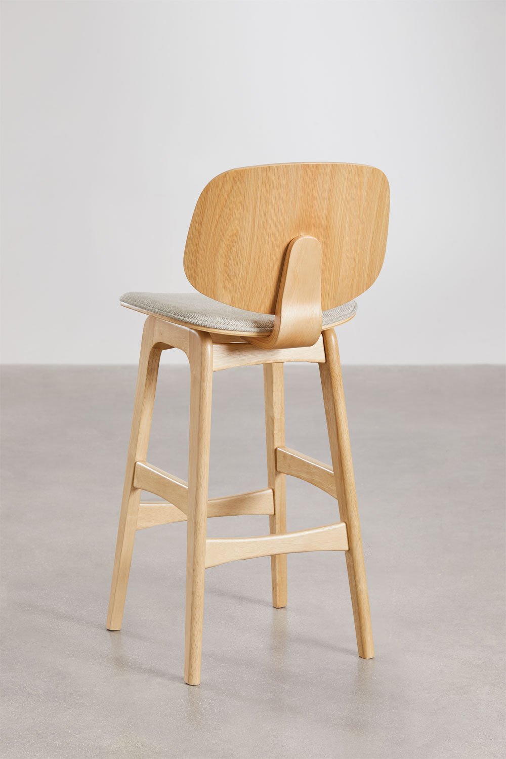 Hoge kruk in hout en bekleed Canada, galerij beeld 4