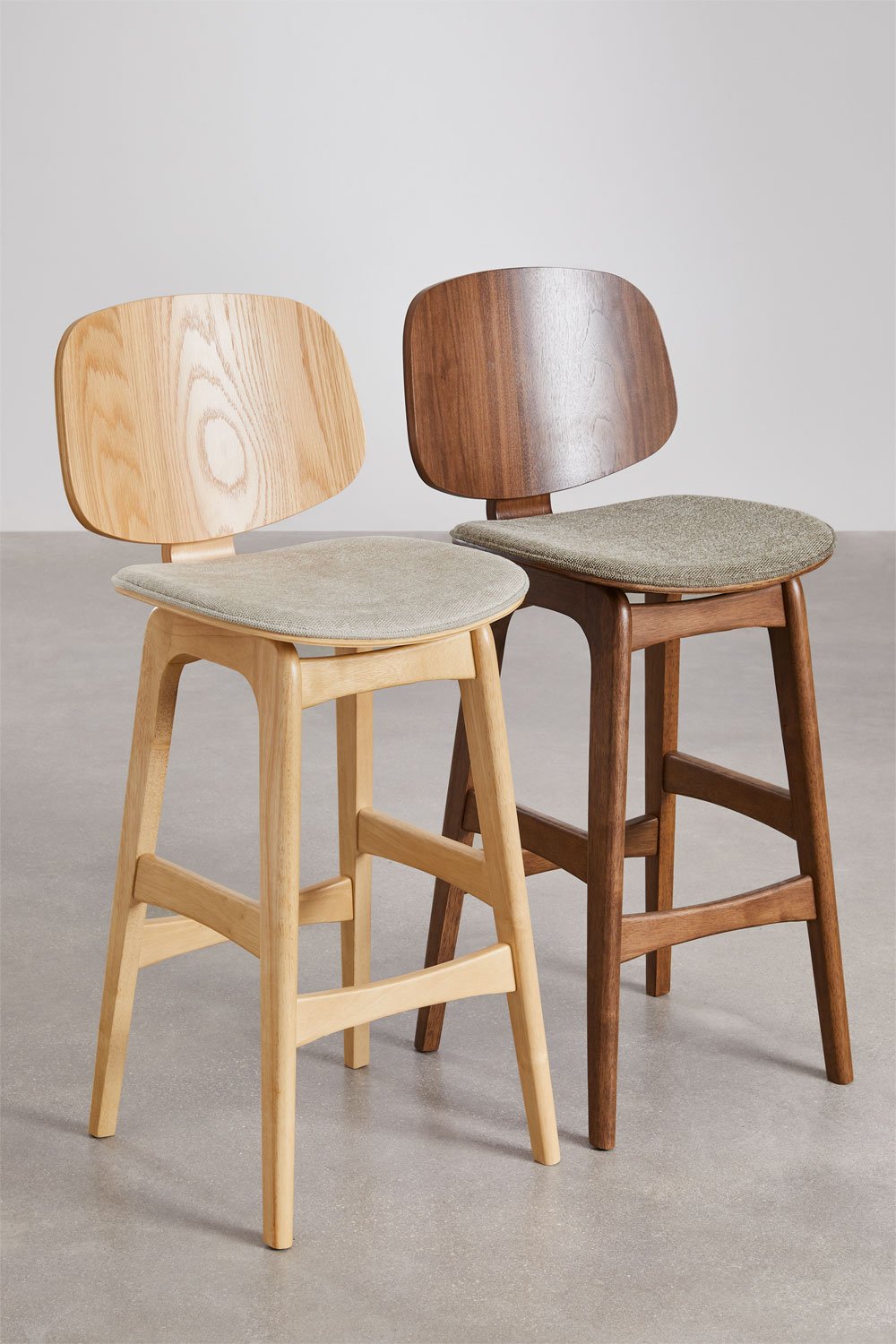 Hoge kruk in hout en bekleed Canada, galerij beeld 8