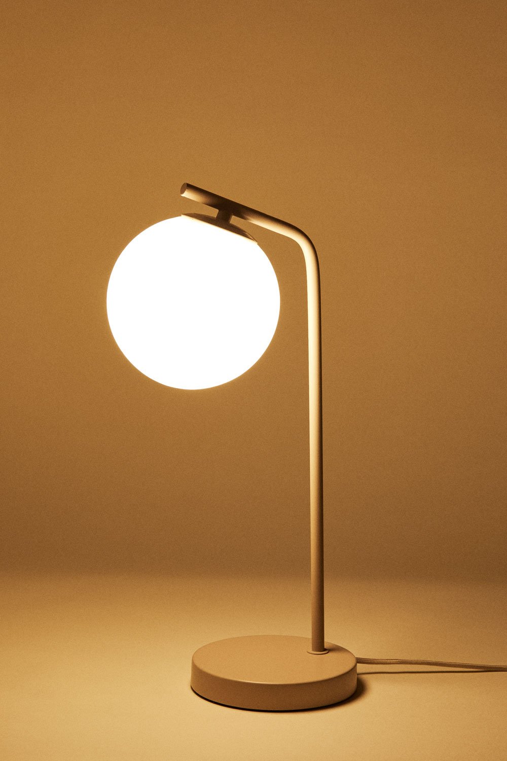 Alligier tafellamp van metaal en glas, galerij beeld 3