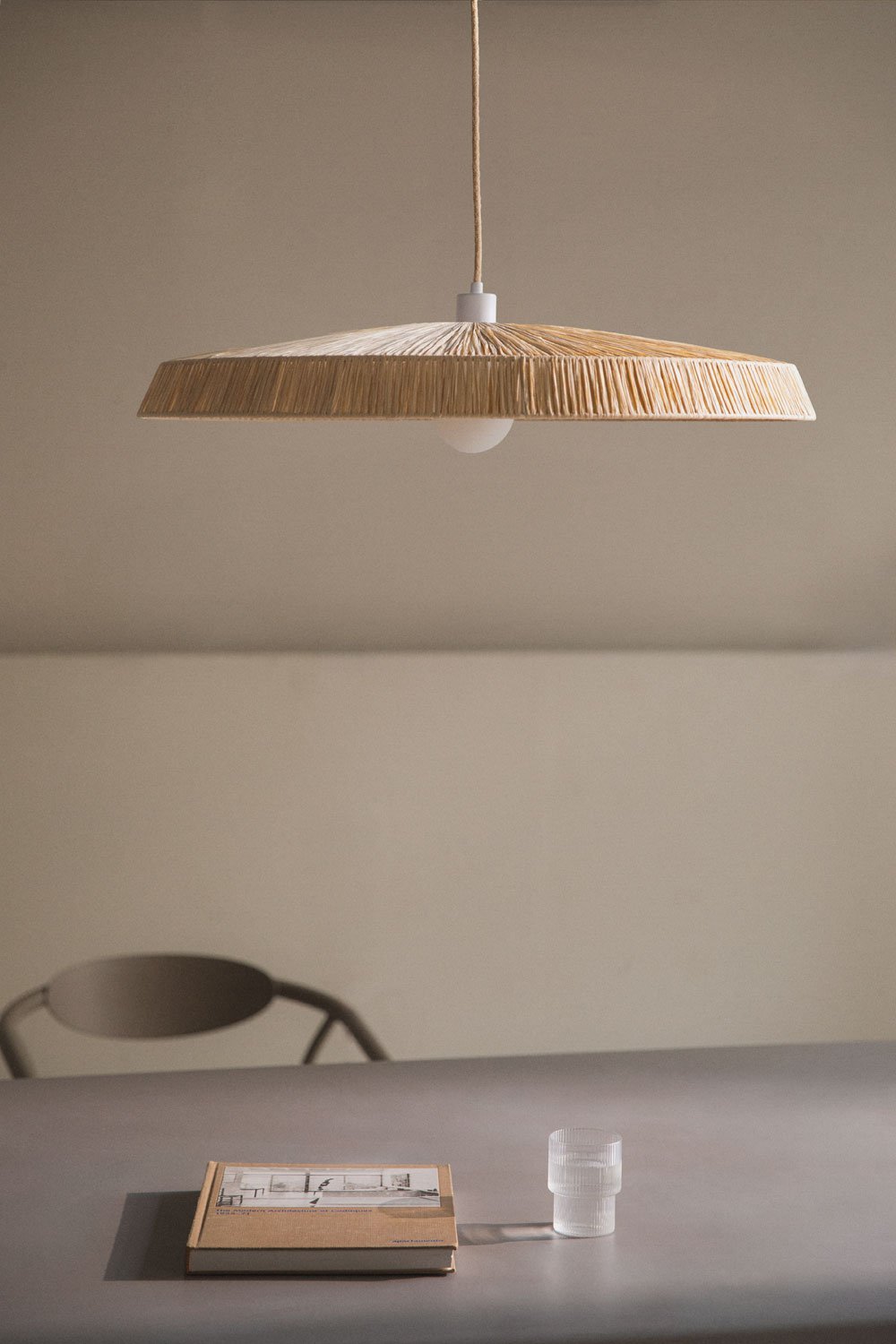 Raffia Plafondlamp Velcko, galerij beeld 1