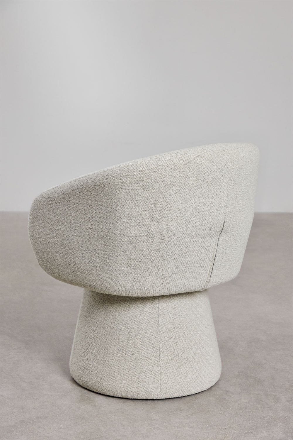 Set van 4 Flavian gestoffeerde draaibare eetkamerstoelen met armleuningen, galerij beeld 5