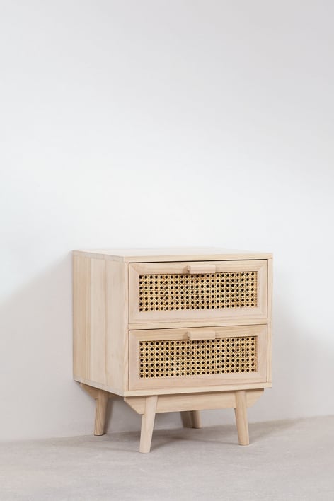 Set van 2 Ralik houten nachtkastjes