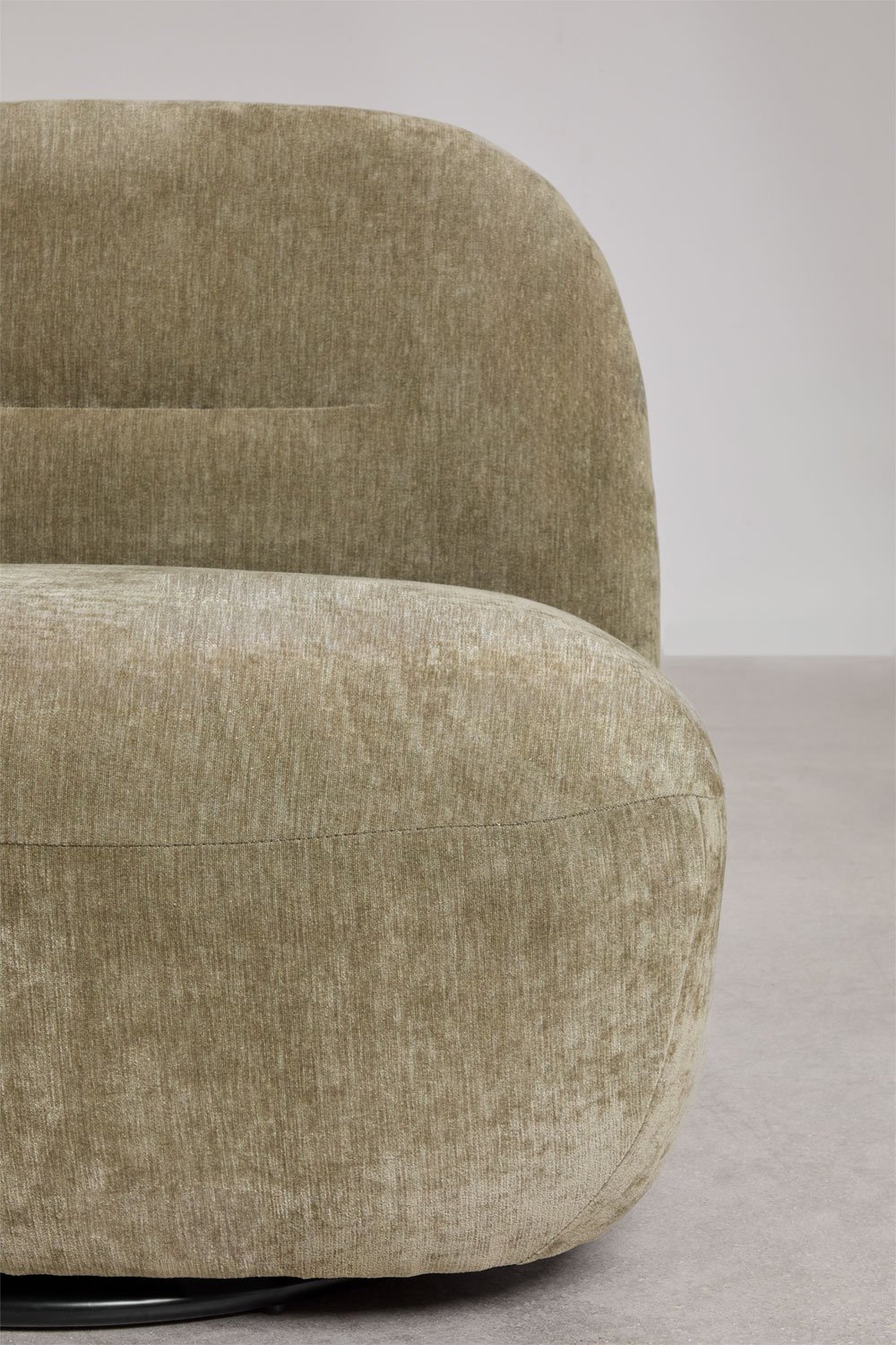 Draaifauteuil in chenille Sernin, galerij beeld 4