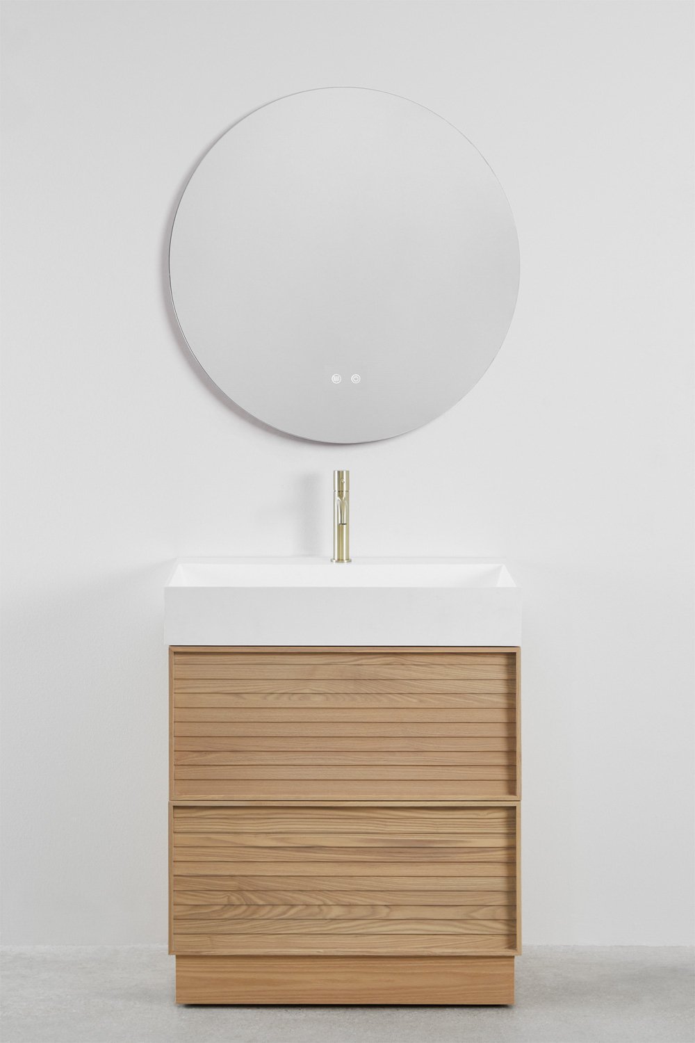 Jolene houten badkamermeubelset met geïntegreerde wastafel, galerij beeld 3