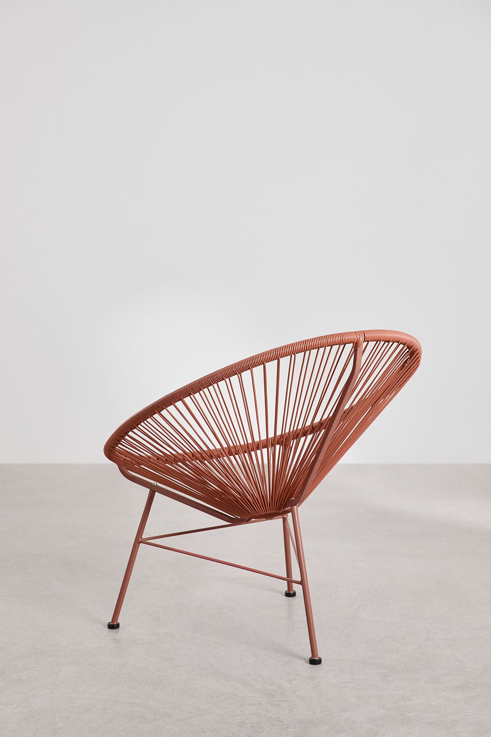 Loungeset met 2 fauteuils en bijzettafel in staal en synthetisch wicker New Acapulco, galerij beeld 4