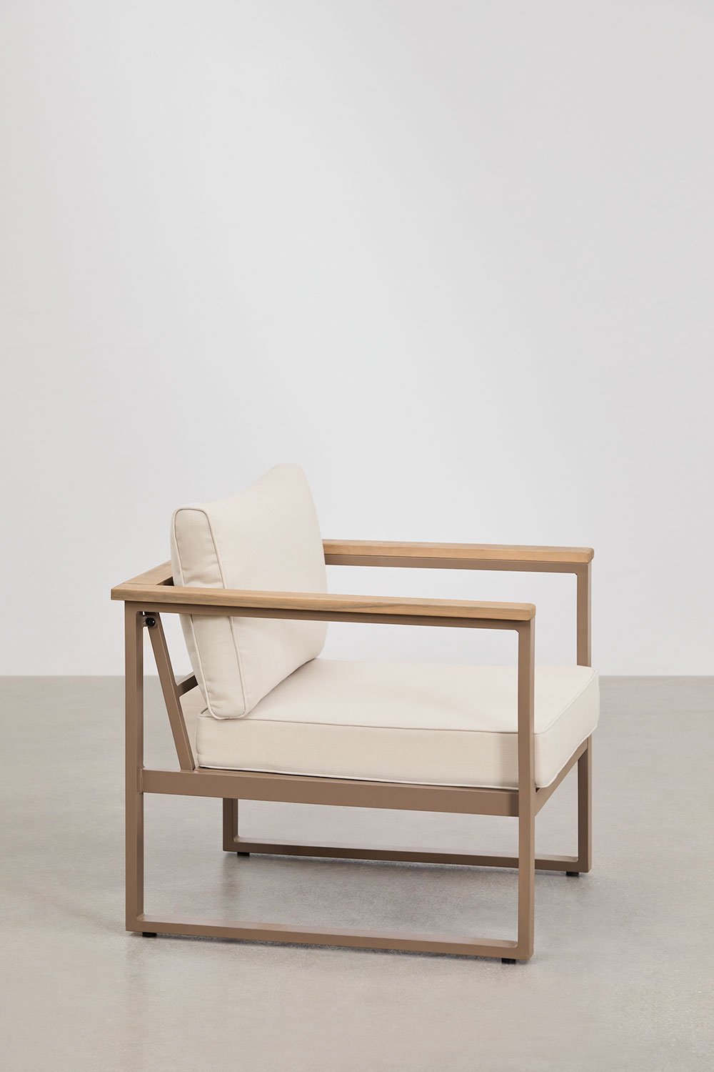 Lipov fauteuil van aluminium en acaciahout, galerij beeld 2