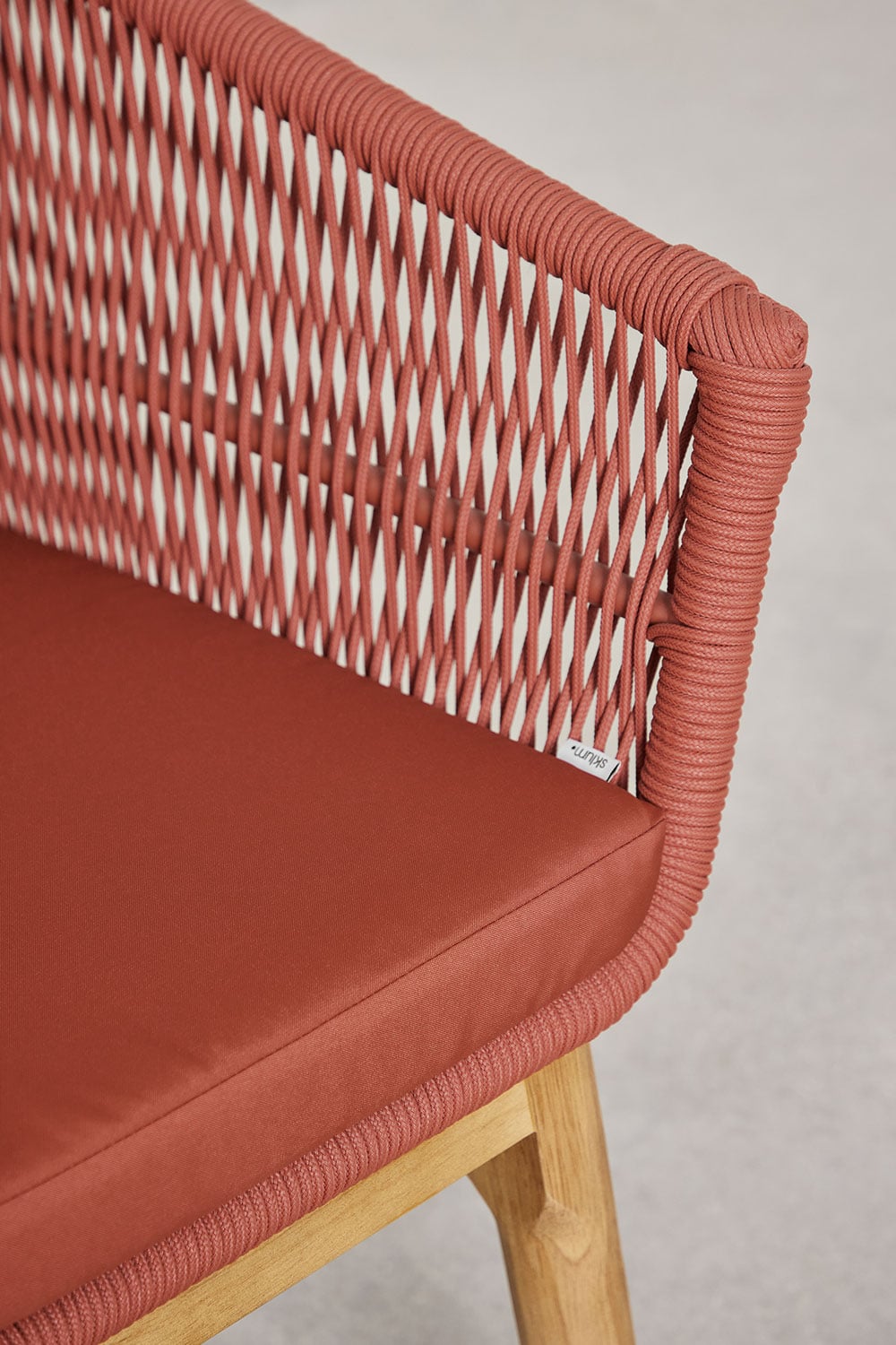 Set van 2 tuinstoelen van acaciahout en gevlochten touw Barker, galerij beeld 6