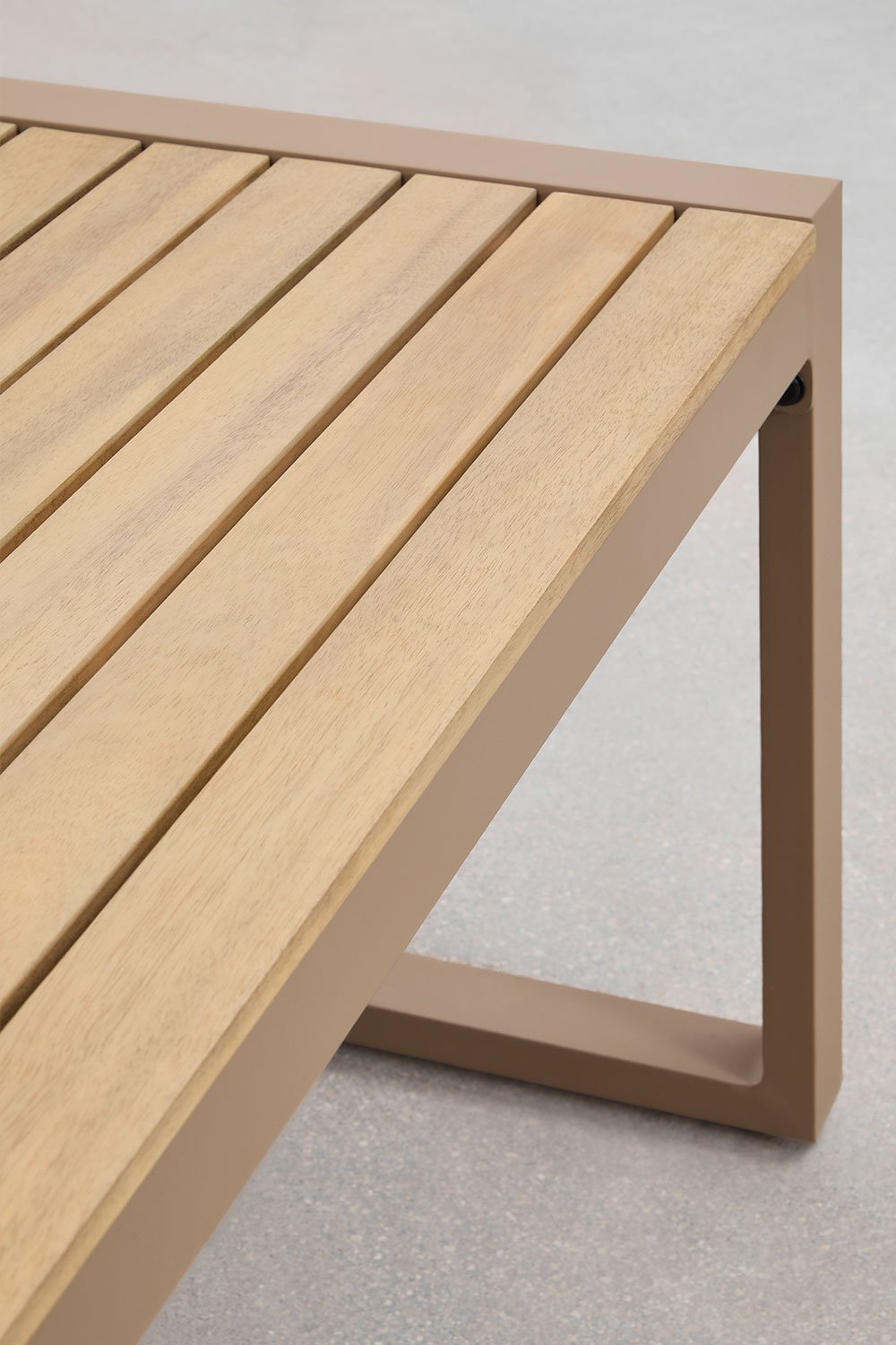 Lipov tuinset met 3-zitsbank en salontafel in aluminium en acaciahout 110x55cm, galerij beeld 9