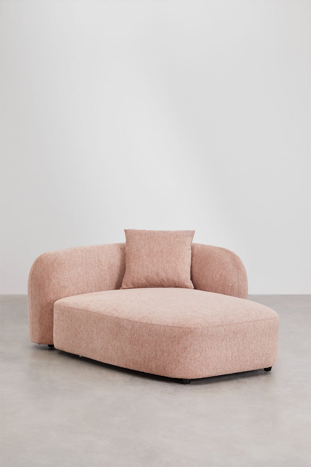 Chaise longue rechts voor modulaire bank in chenille Coco, galerij beeld 1