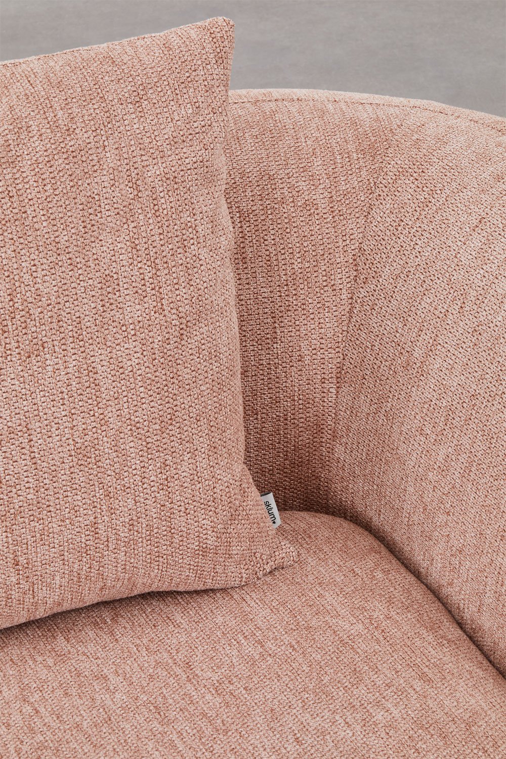 Chaise longue rechts voor modulaire bank in chenille Coco, galerij beeld 2