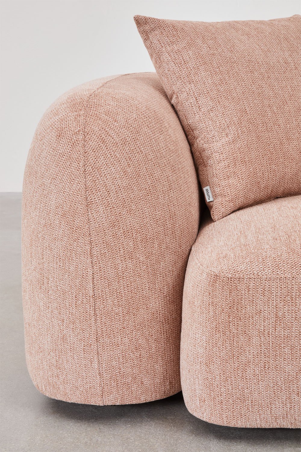 2-delige modulaire chaise longue-bank rechts, in Coco Chenille   , galerij beeld 2