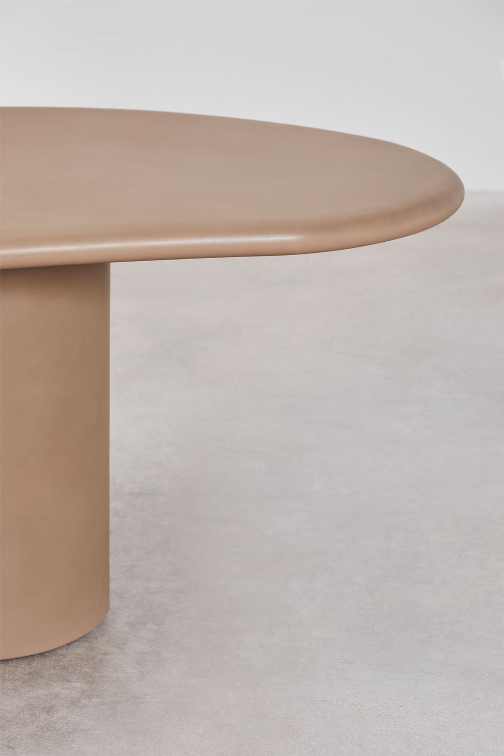 Ovale eettafel 230x130 cm in beton Vaduz, galerij beeld 4