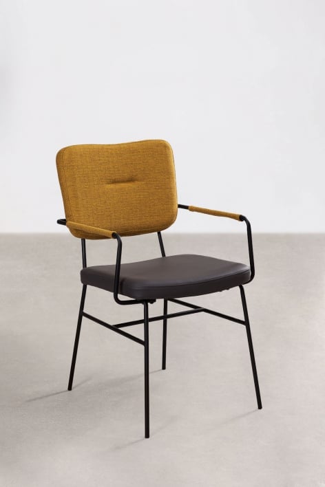 Set van 2 Milih eetkamerstoelen met armleuningen