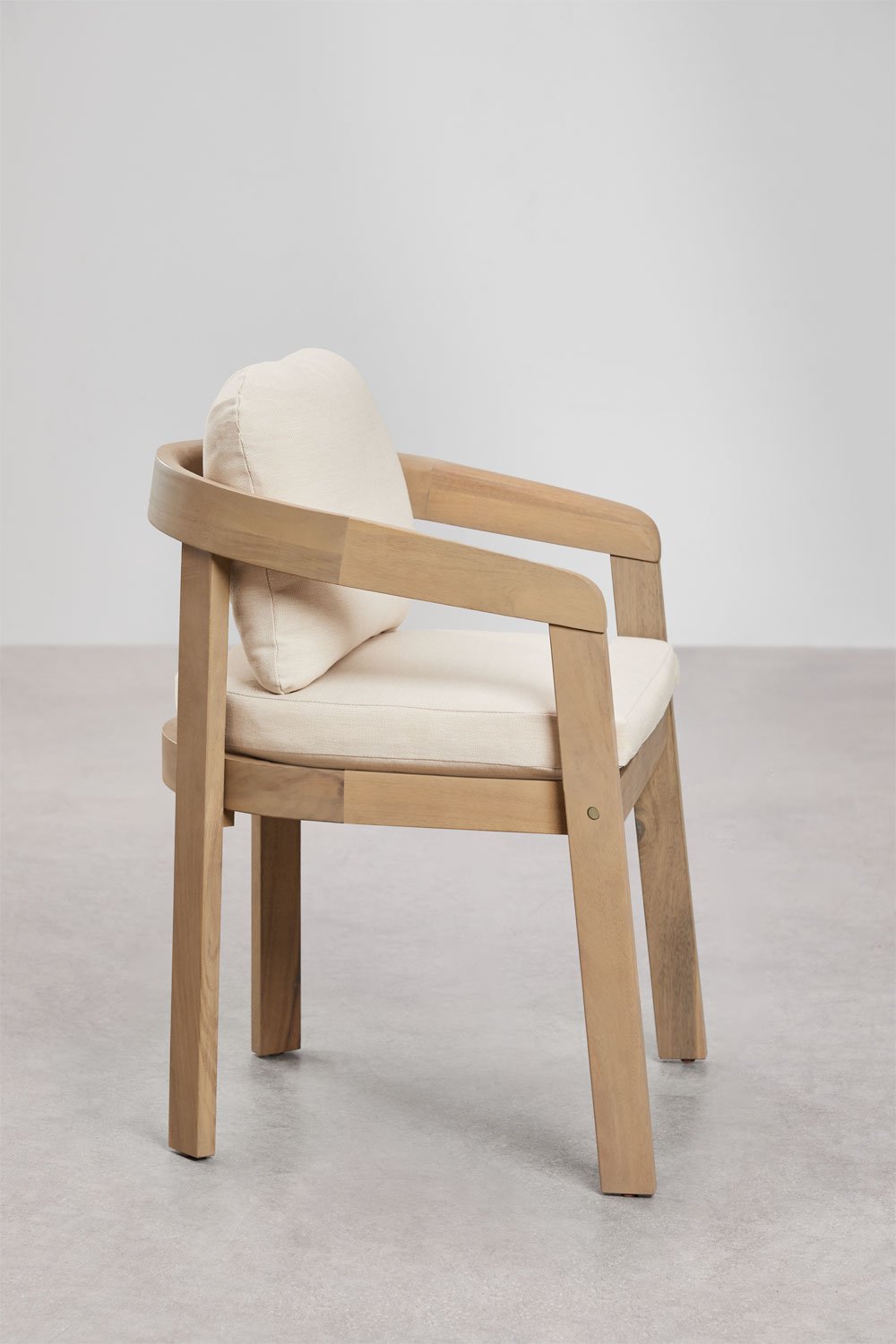 Pakket van 4 Uleno acaciahouten eetkamerstoelen, galerij beeld 4