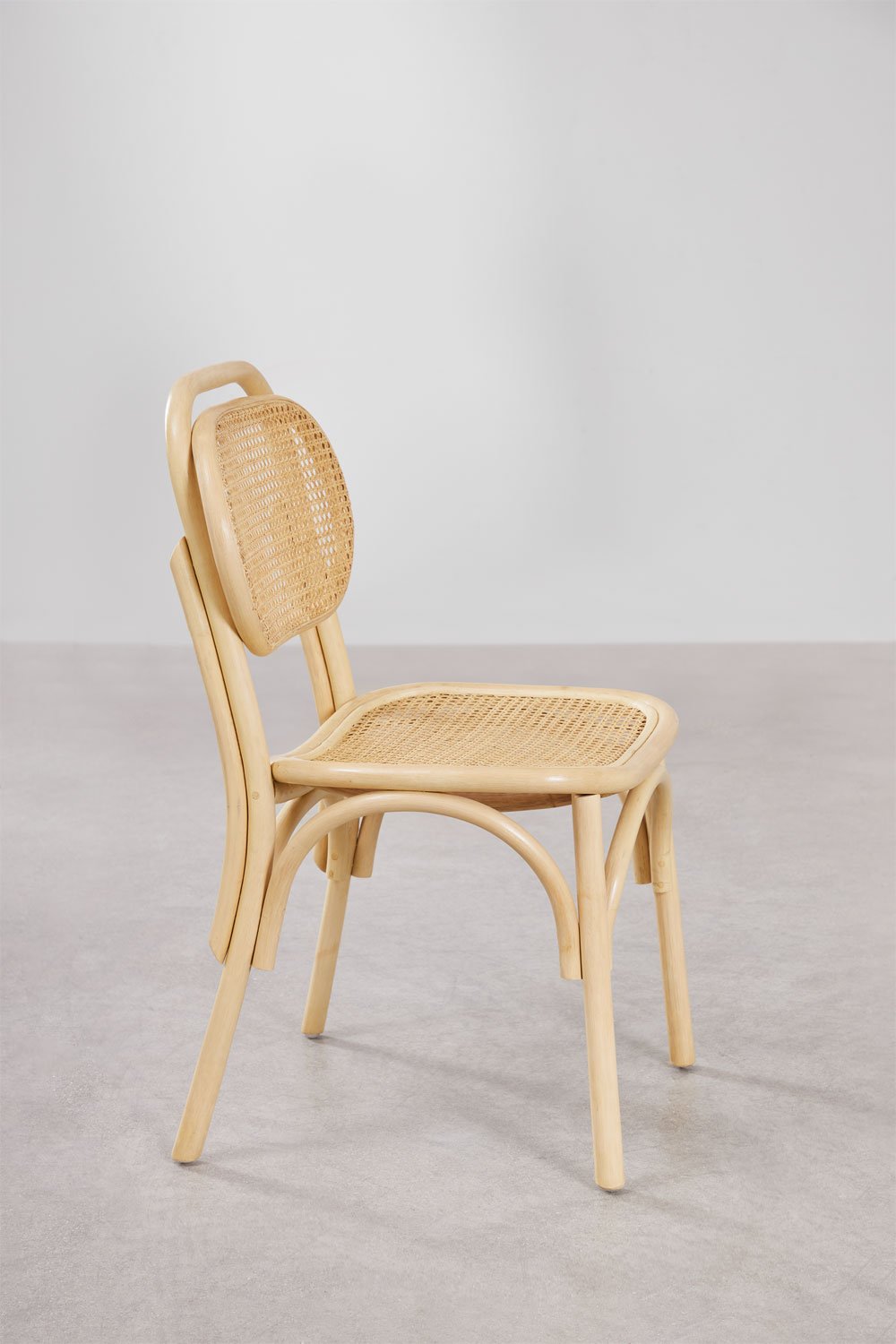 Pakket van 2 California rotan eetkamerstoelen, galerij beeld 3