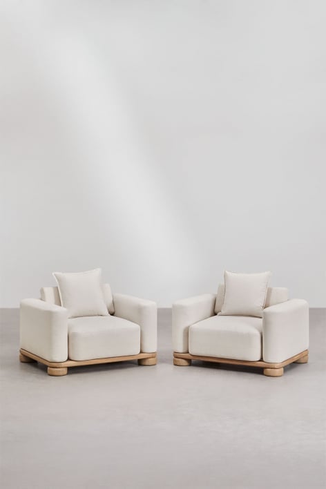 2-pack tuinstoelen van acaciahout Ioanis
