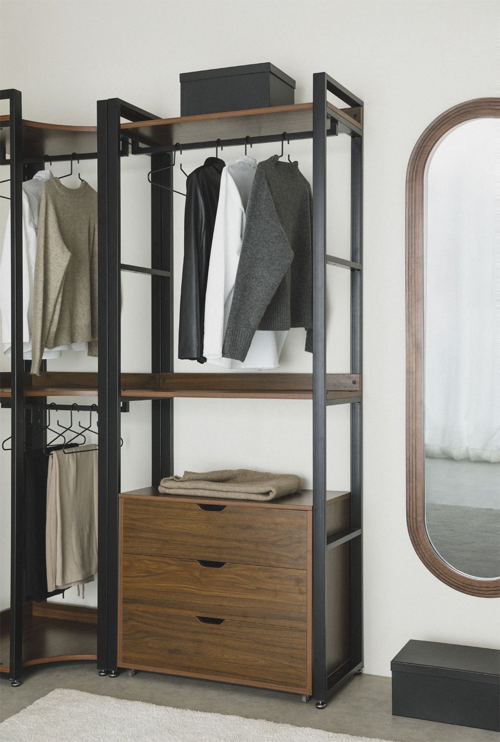 Open Kast met Lades in Staal en Hout Ariaster, galerij beeld 1