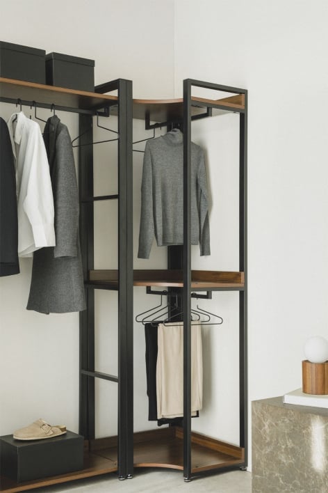 Hoekopen kast van staal en MDF Ariaster