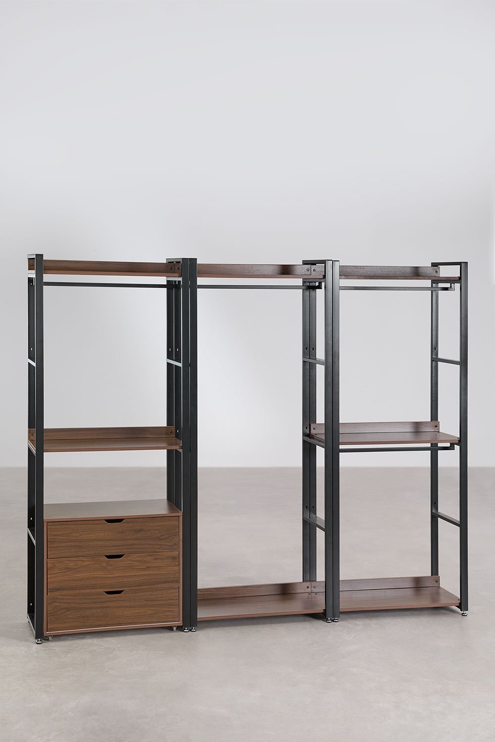 Open Modulaire Kast van 3 Stukken met Lades in Staal en Hout Ariaster, galerij beeld 2