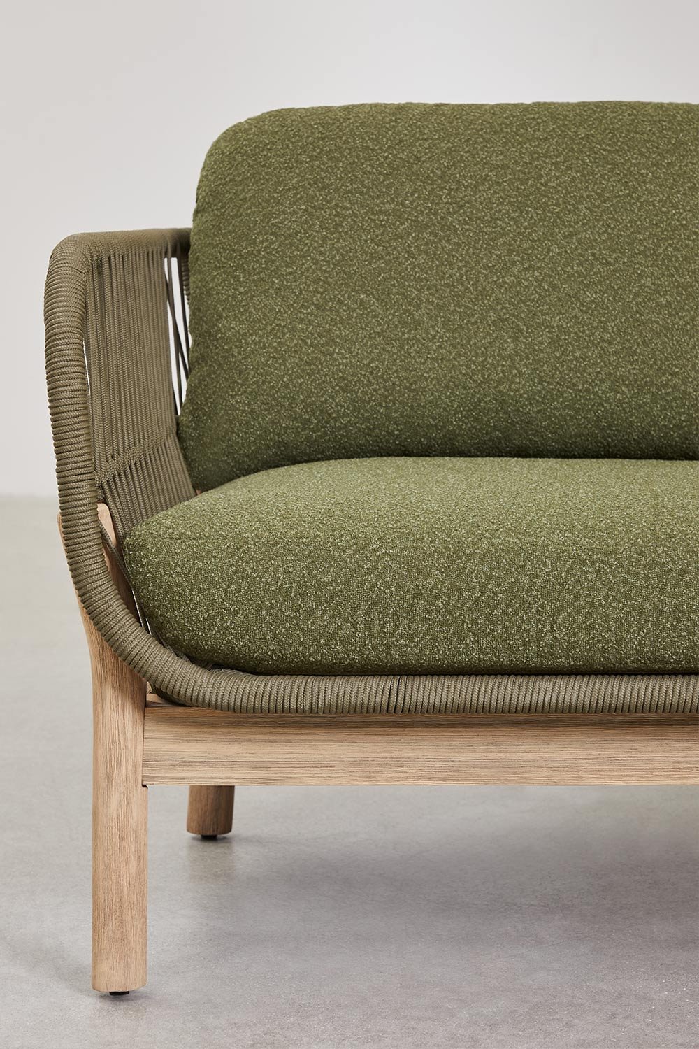 Karvia tuinset met 3-zitsbank, 2 fauteuils en salontafel in aluminium en acaciahout   , galerij beeld 5