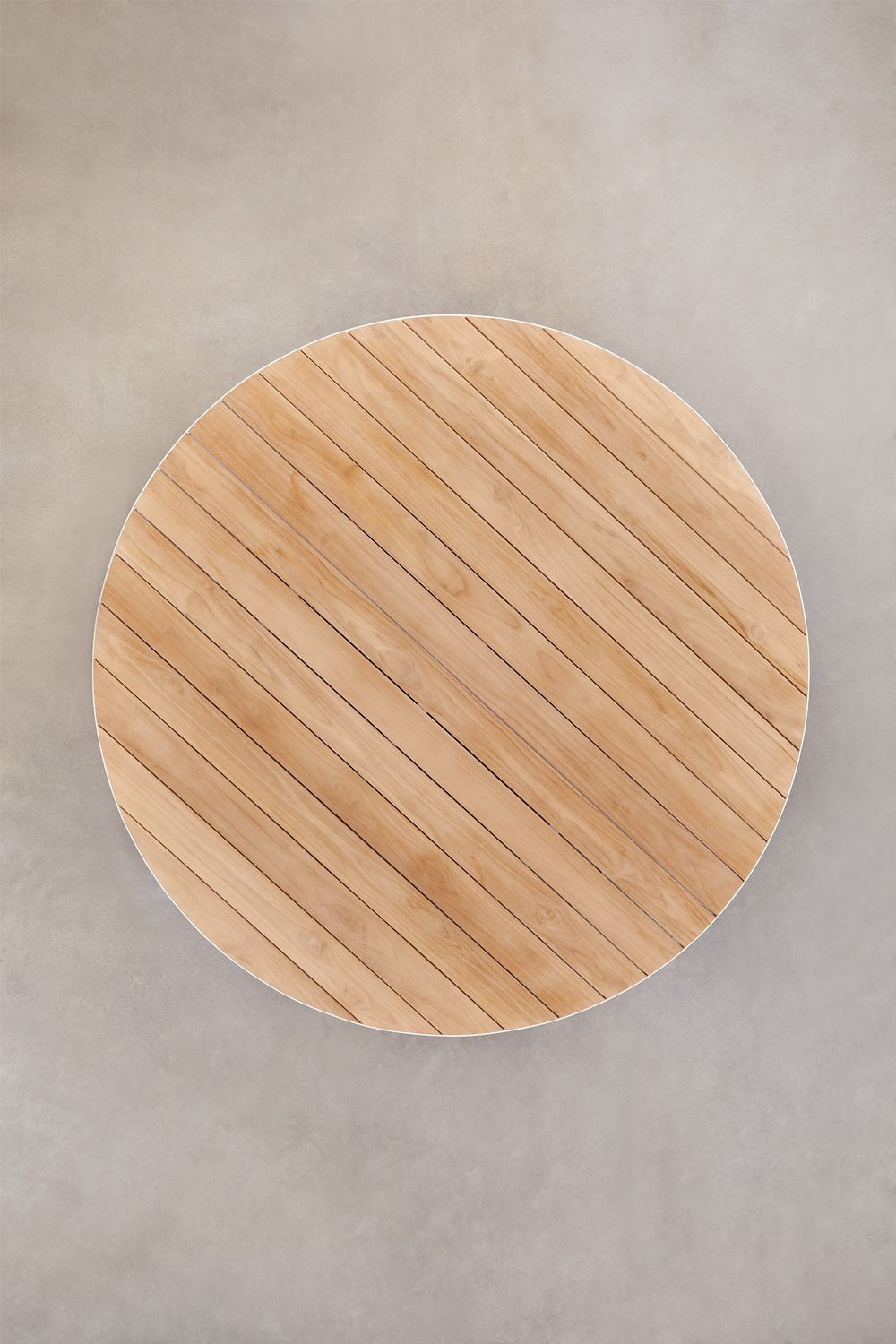 Ronde tuintafel Riviera Ø180 cm in teakhout en aluminium, galerij beeld 6