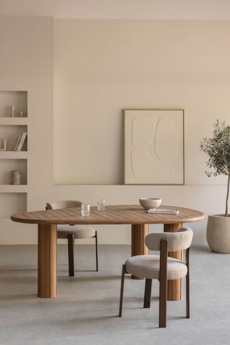 Danara ovale acaciahouten eettafel